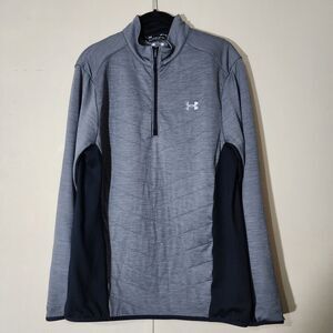 Under Armour Mens MEDIU GREY STORM 1/4 Zip Pullover Long Sleeve Sweater Sport